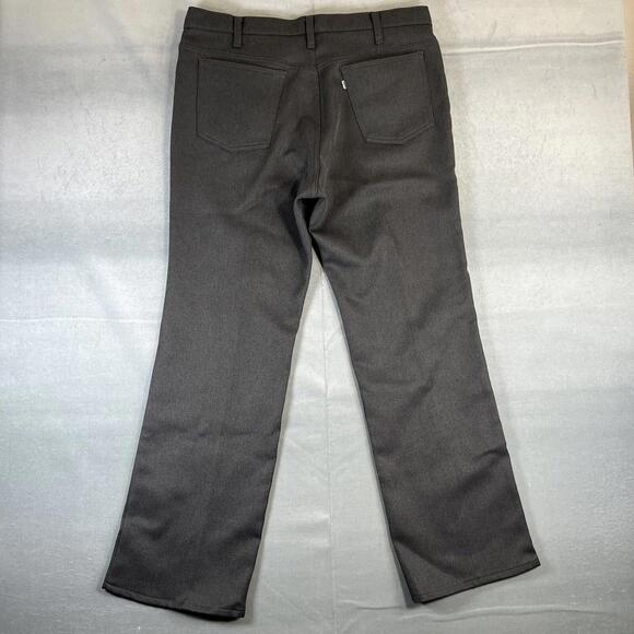 VTG 80s Levis 517 Pants Mens 38x31 Gray Bootcut StaPrest Saddleman Made in USA - Picture 4 of 9